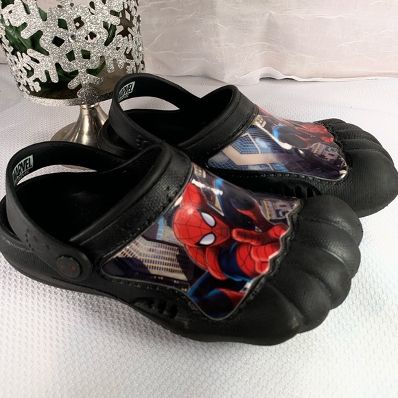 SOLD Marvel Spider-Man S:13/1 Water /activity Clogs Black Summer Water Sandal - Picture 2 of 9
